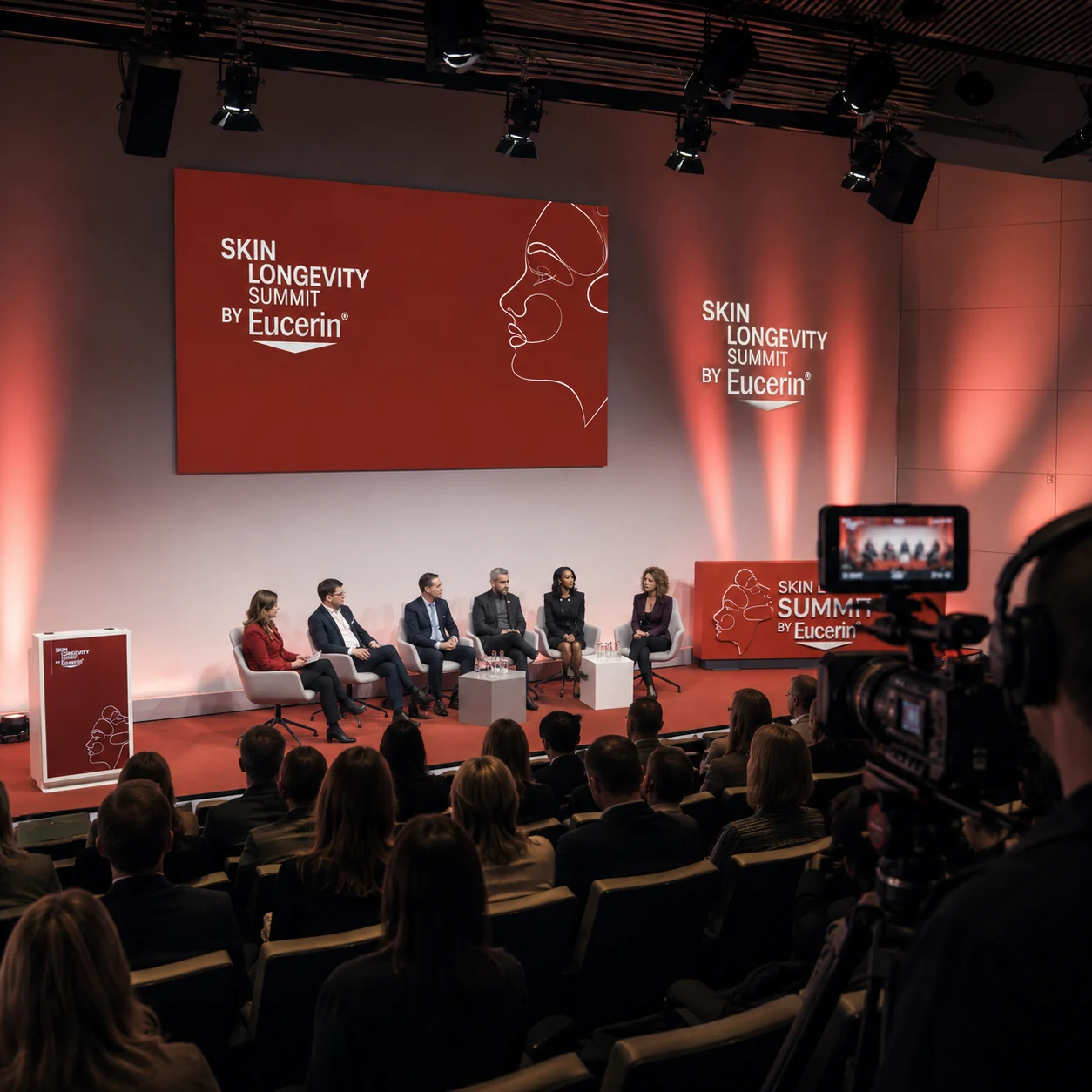 Beiersdorf Eventproduktion mit Panel, Publikum und Filmkamera