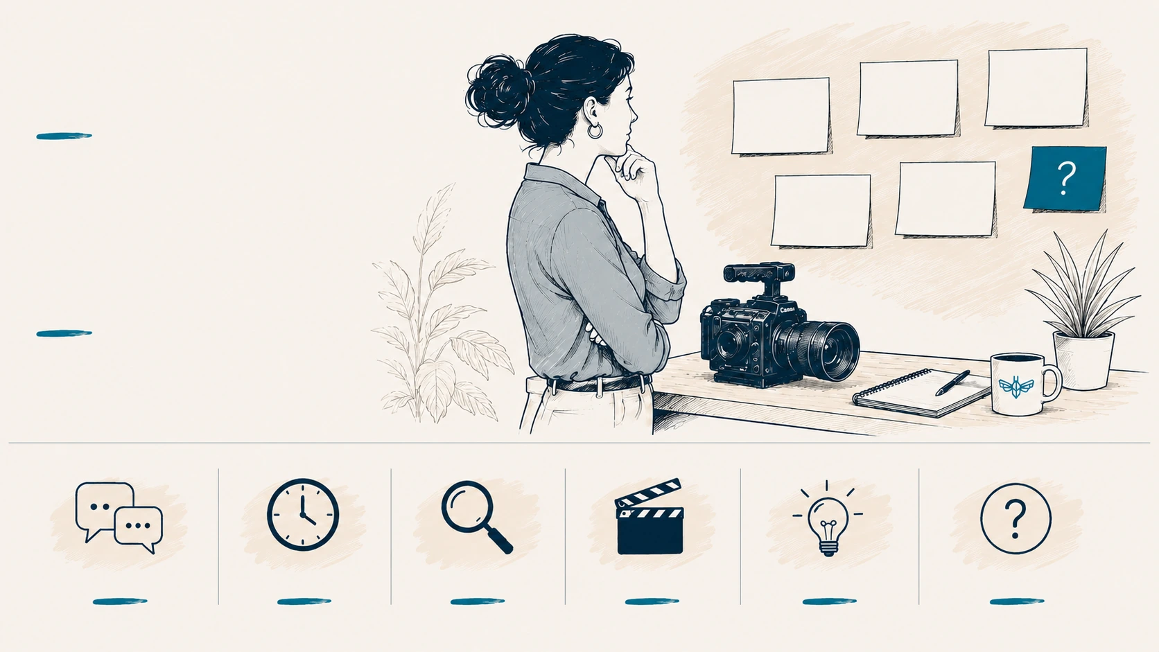 Illustration zu Fragen und Antworten rund um Filmproduktion